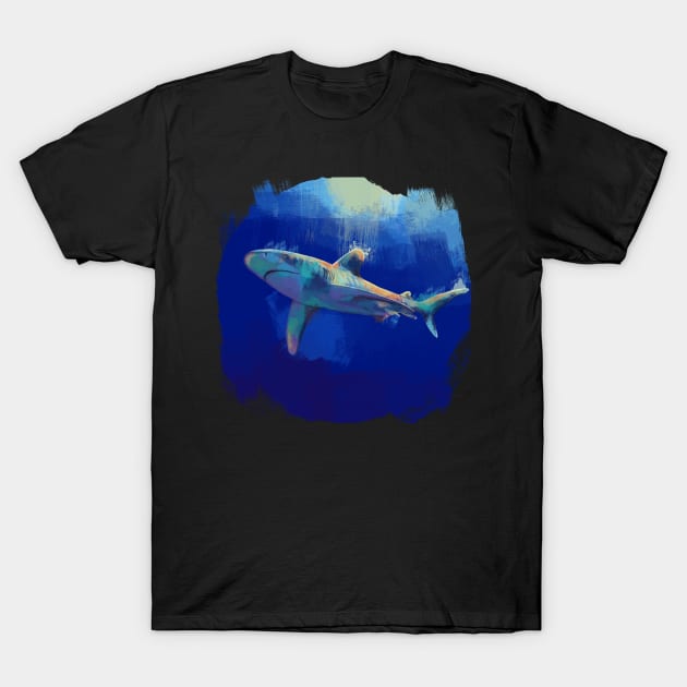 The Great Shark - Ocean Creature T-Shirt by Flo Art Studio